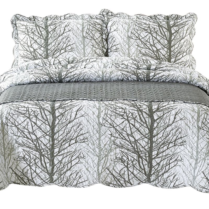 MALLORCA - Quilt Con Piecera Forest 2 Plazas