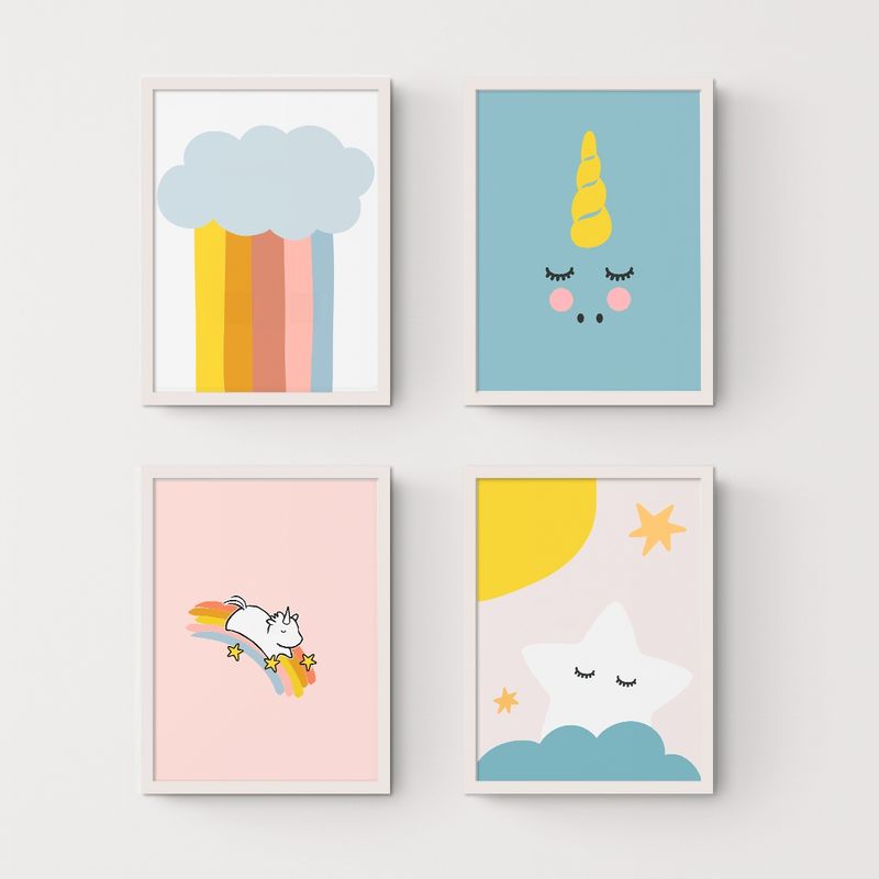 DECORACION PAJARITO - Cuadros decorativos para niñas Uniconios Kawaii