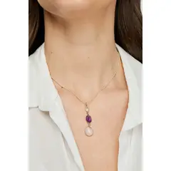 ALYN B JOYAS - Collar Pendiente Plata Topacio Amatista Topacio