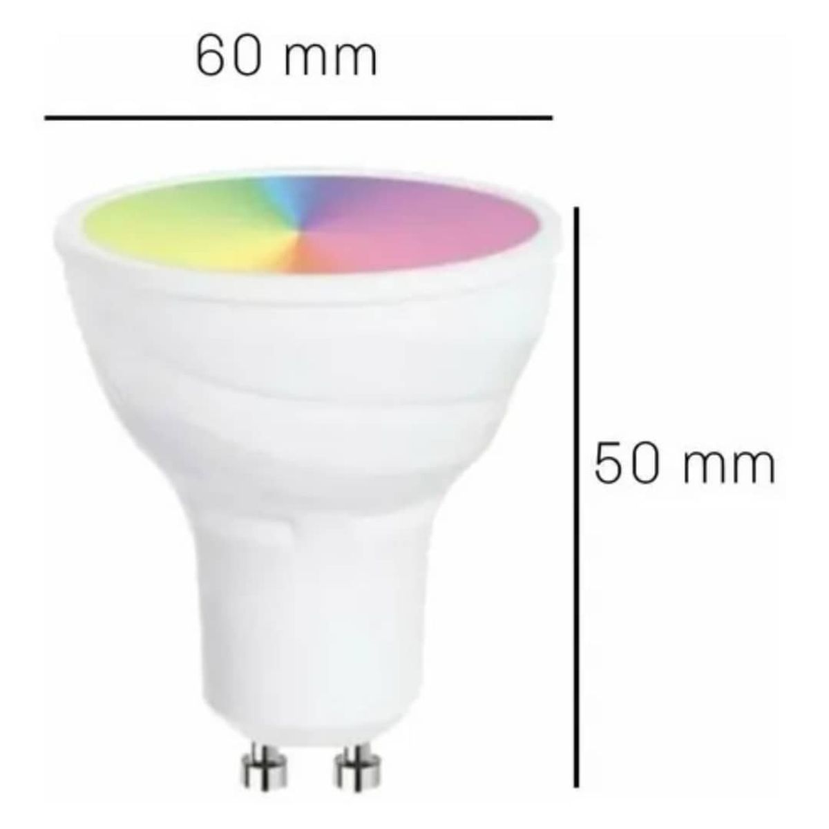 MEGABRIGHT - Ampolleta Smart Gu10 Wifi Rgb Control Desde Celular. Pack 5