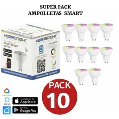 MEGABRIGHT - Ampolleta Smart Gu10 Wifi Rgb Control Desde Celular. Pack 10