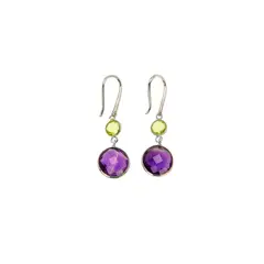 ALYN B JOYAS - Aros Plata Amatista Peridoto