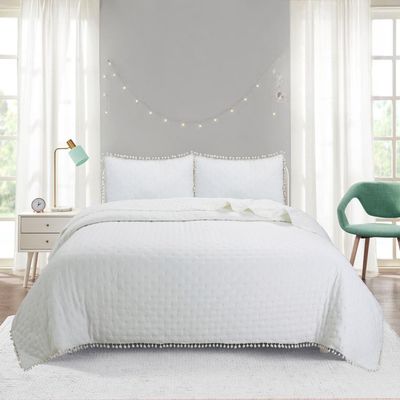 Imagen 2 del producto Cubrecama de Algodon 1.5 plazas Blanco Invierno.