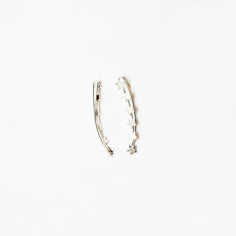 GENERICO - Aros Mujer Trepadores 6 Start 26 mm. 3.5 mm Plata Philippa Joyas