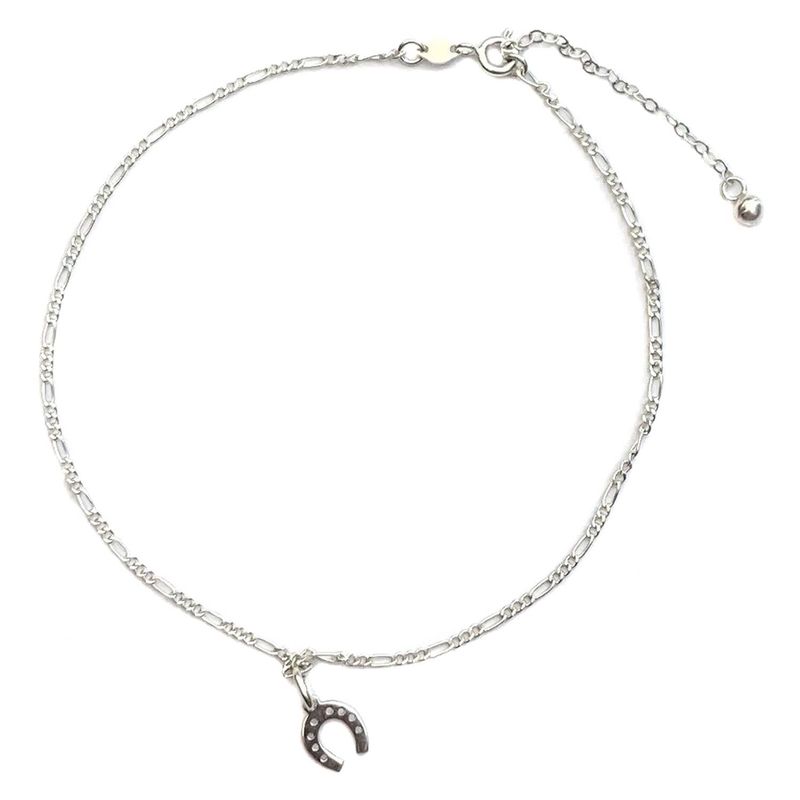 AMKALE - Tobillera Plata Herradura 28cm