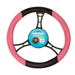 GOODCAR - Cubre Volante EcoCuero Con Costuras Rosado