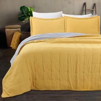 Cubrecama de Algodon King Mostaza.