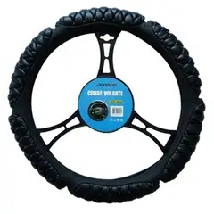 GOODCAR - Cubre Volante Acolchado Bicolor Negro