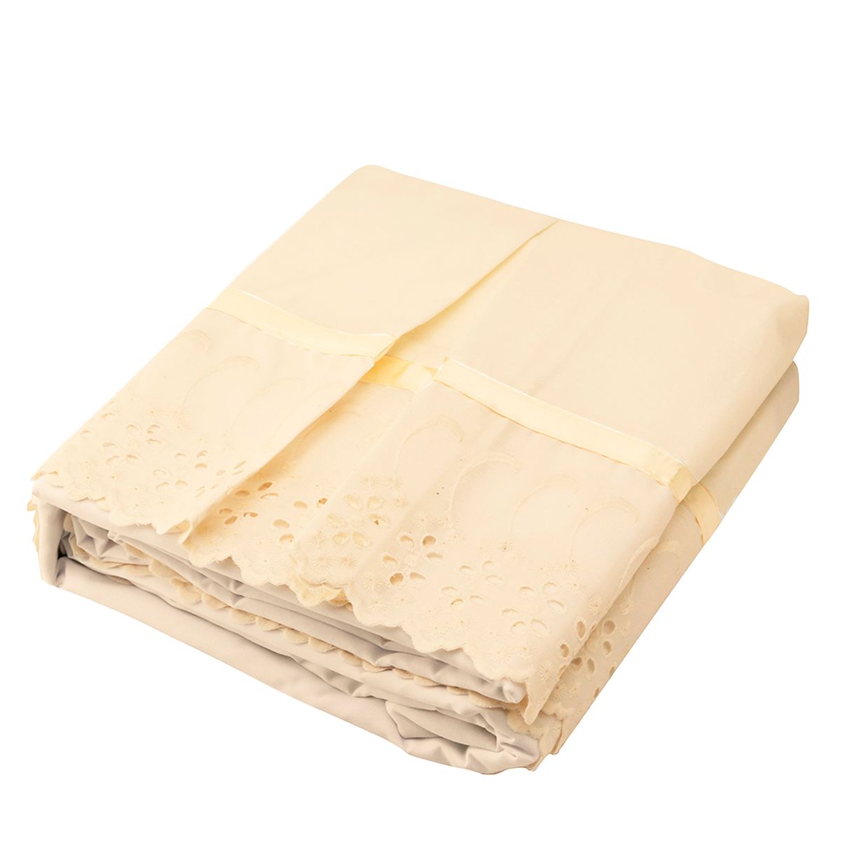 MALLORCA - Faldón 144 hilos Broderie Amanda 1 Plaza Beige