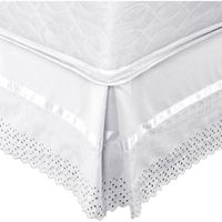 Faldón 144 hilos Broderie Amanda 2 Plazas Blanco