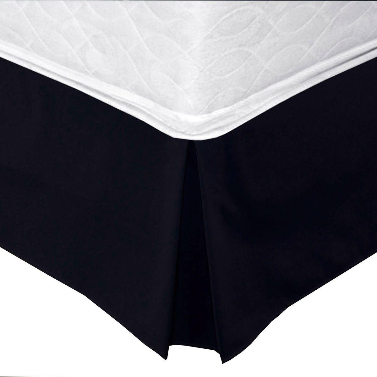 MALLORCA - Faldón 144 hilos Clásico Liso 1 Plaza Negro