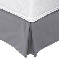 Faldón 144 hilos Clásico Liso 2 Plazas Gris