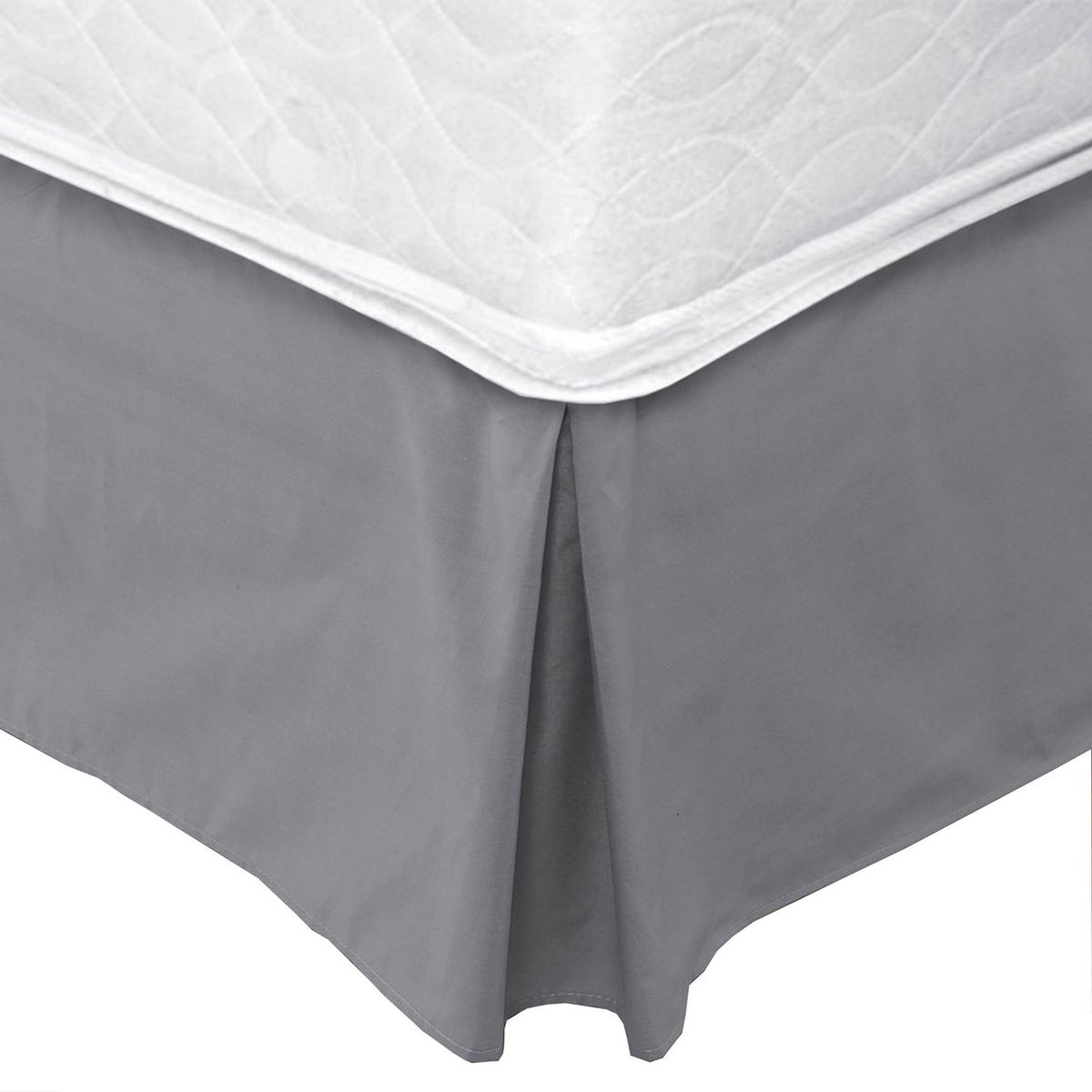 MALLORCA - Faldón 144 hilos Clásico Liso 1,5 Plazas Gris