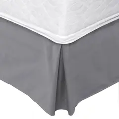 MALLORCA - Faldón 144 hilos Clásico Liso 1,5 Plazas Gris