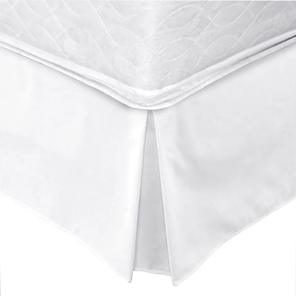 MALLORCA - Faldón 144 hilos Clásico Liso 1 Plaza Blanco