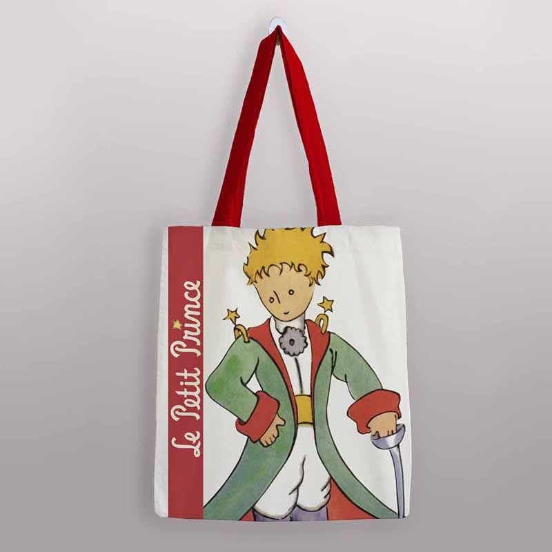 GENERICO - Bolsa de Algodón Mediana El Principito  (El  Principito con su capa)