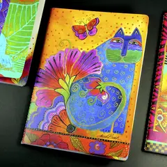 GENERICO - Libreta Tapa Blanda Premium Paper Gatos Mediana Amarilla