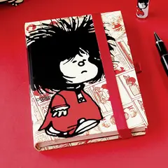 GENERICO - Libreta Tapa dura Pequeña Mafalda Chascona