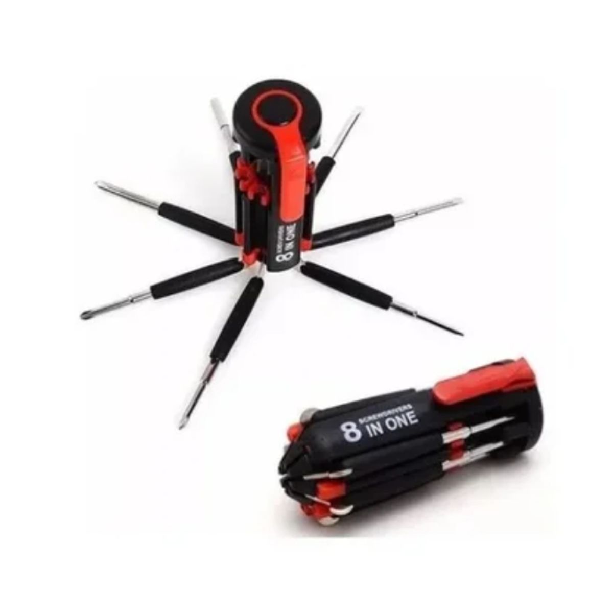 ESHOPANGIE - Destornillador 8 En 1 Con Linterna Led Herramienta Multiuso