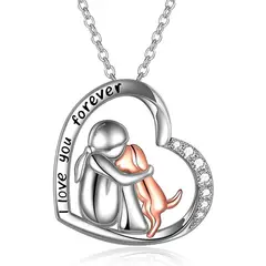 GENERICO - Collar plata 925 mujer perro mascota