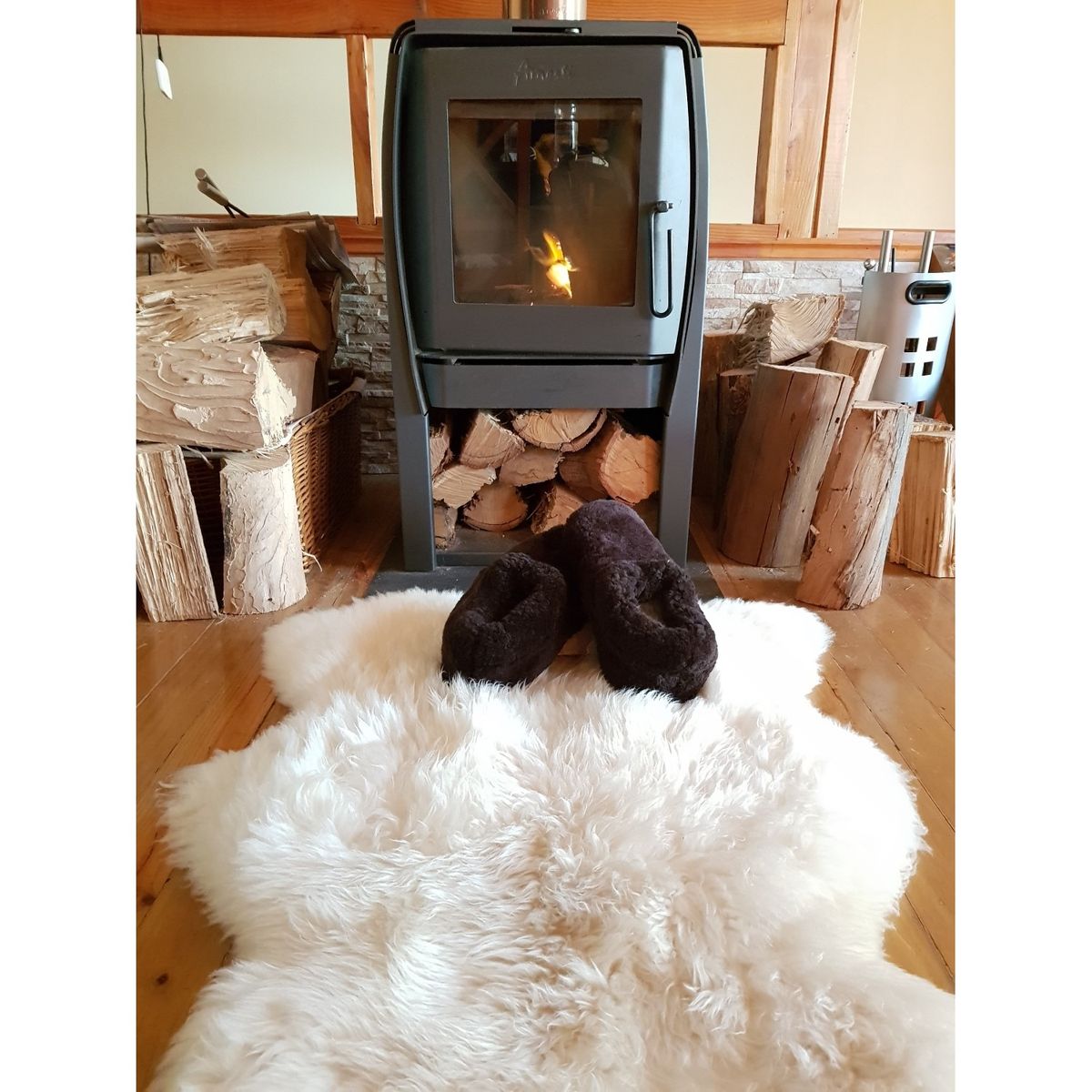 MUNDO PIEL - Alfombra Oveja Lana Natural