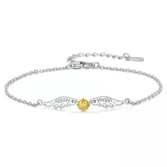 GENERICO - Pulsera Snitch dorada plata 925