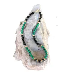 BUTTERFLY - Collar onix y malaquita piedra natural
