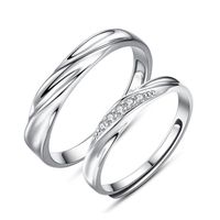 Anillos parejas ajustables amor ilusión plata 925