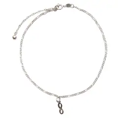 AMKALE - Tobillera Plata Infinito 26CM