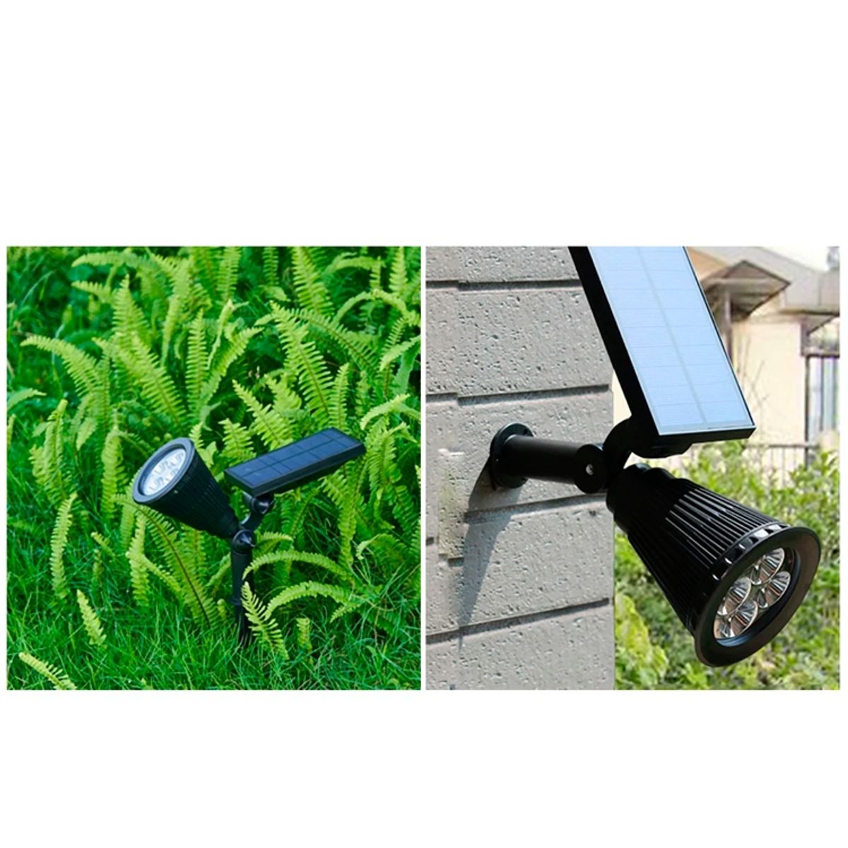 GENERICO - Foco Solar Farol Led con Panel Tipo Estaca y Pared