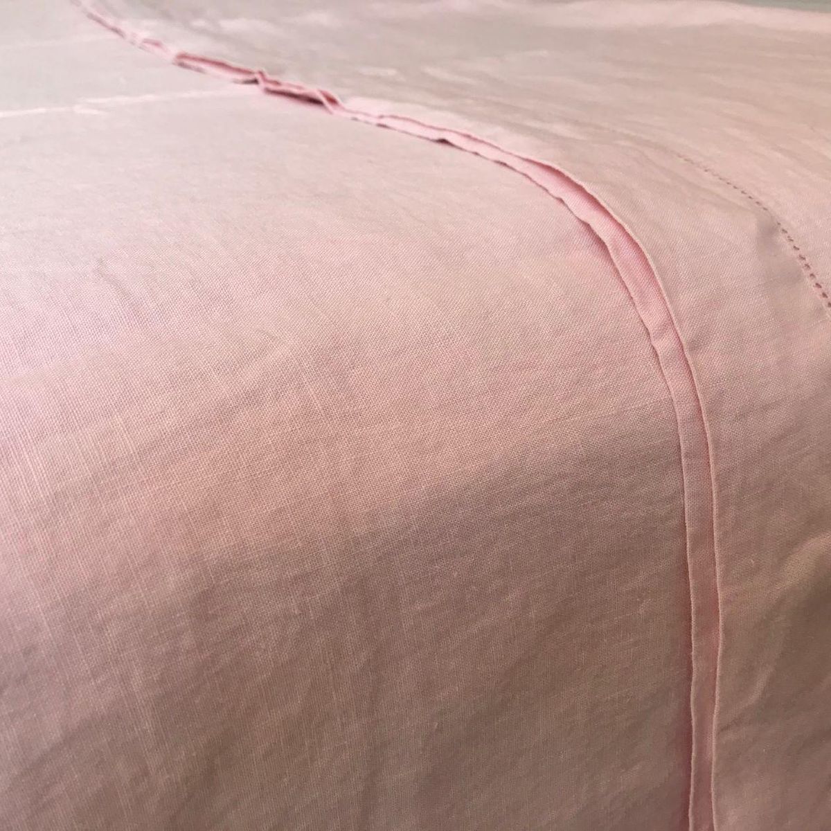 PUROLINO - Juego de Sábanas de Lino King Rosadas