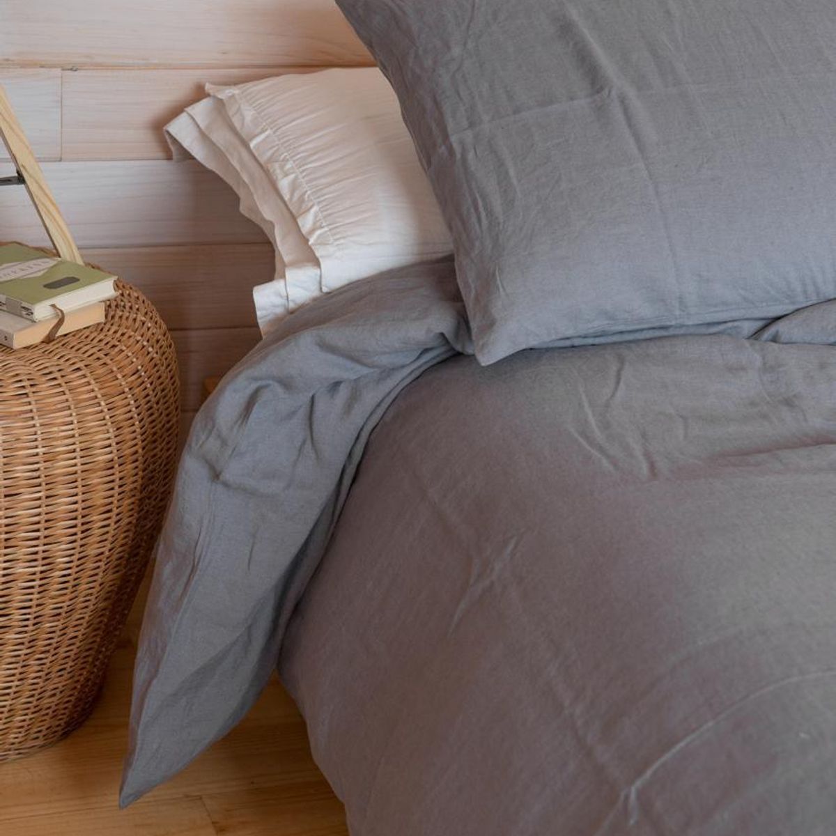 PUROLINO - Cubre plumón King Gris