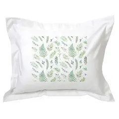 TUYO PRINT - Funda de Almohada Hojas Verdes -