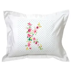 TUYO PRINT - Funda de Almohada Letras Vintage K -