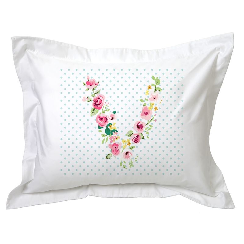 TUYO PRINT - Funda de Almohada Letras Vintage V - Tuyo Print