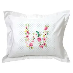 TUYO PRINT - Funda de Almohada Letras Vintage W -