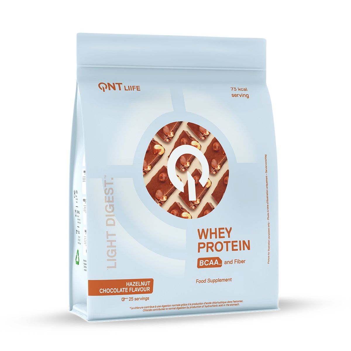 QNT - Proteina Para Cocinar Whey Light Digest 500gr Chocolate Avellanas QNT