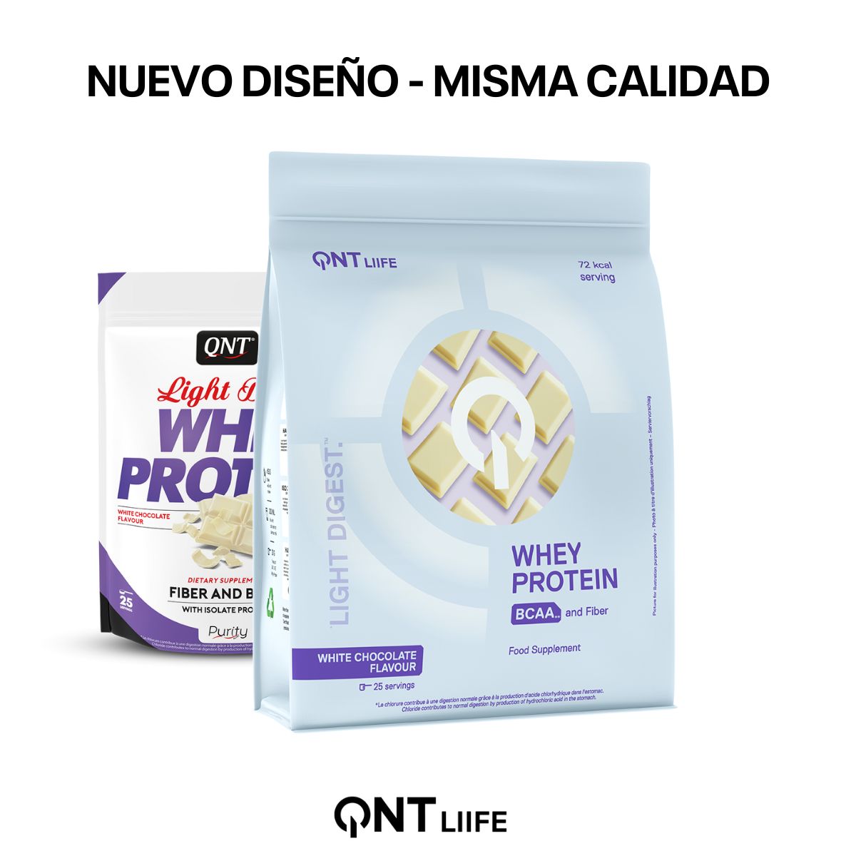 QNT - Proteina Para Cocinar Whey Light Digest 500gr Chocolate Avellanas QNT