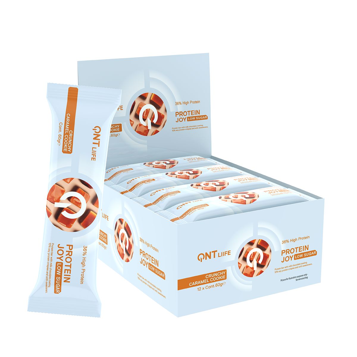 QNT - Pack x 12 Barras de Proteina Joybar 60gr Caramelo QNT