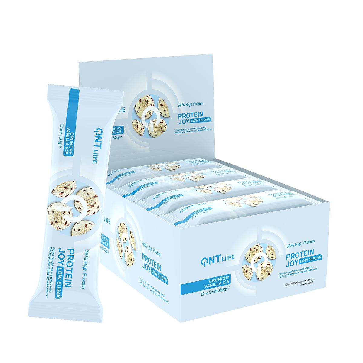 QNT - Pack x 12 Barras de Proteina Joybar 60gr Vainilla QNT