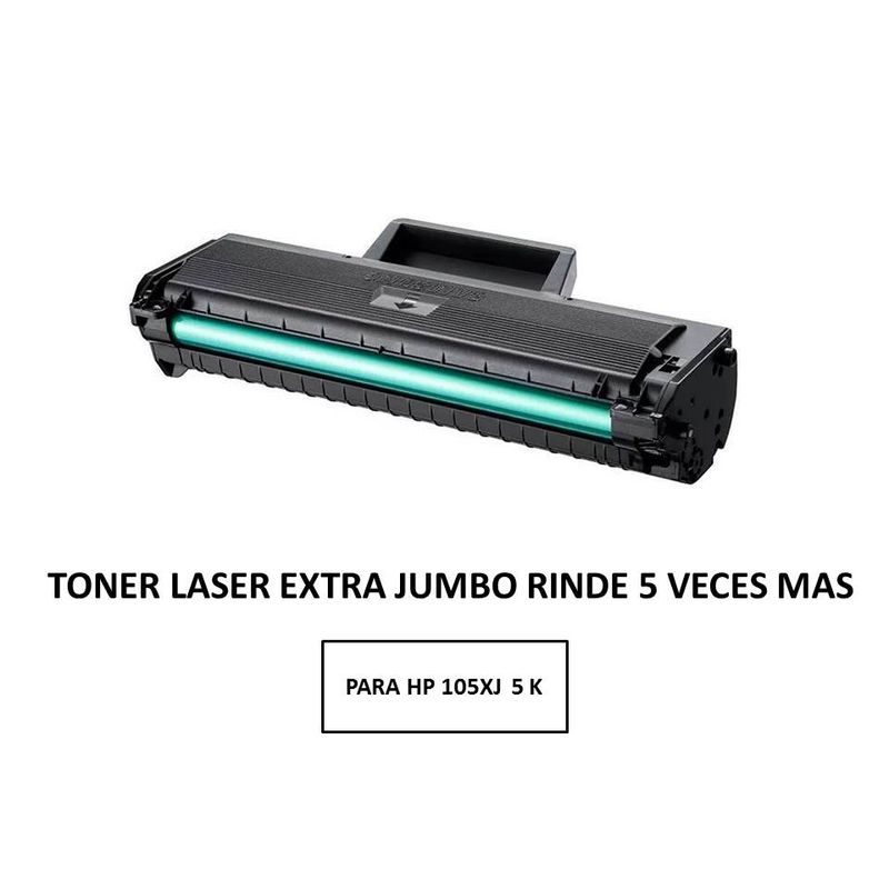 GENERICO - TONER PARA HP 105A HP107 HP137 5.000 PAG. EXTRA JUMBO LASERTECNO