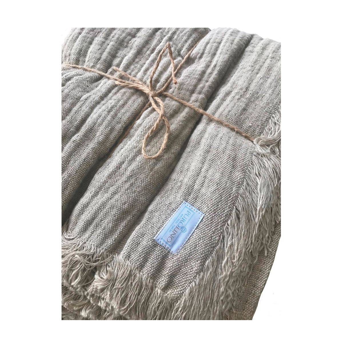 PUROLINO - Manta de Lino Natural Standard