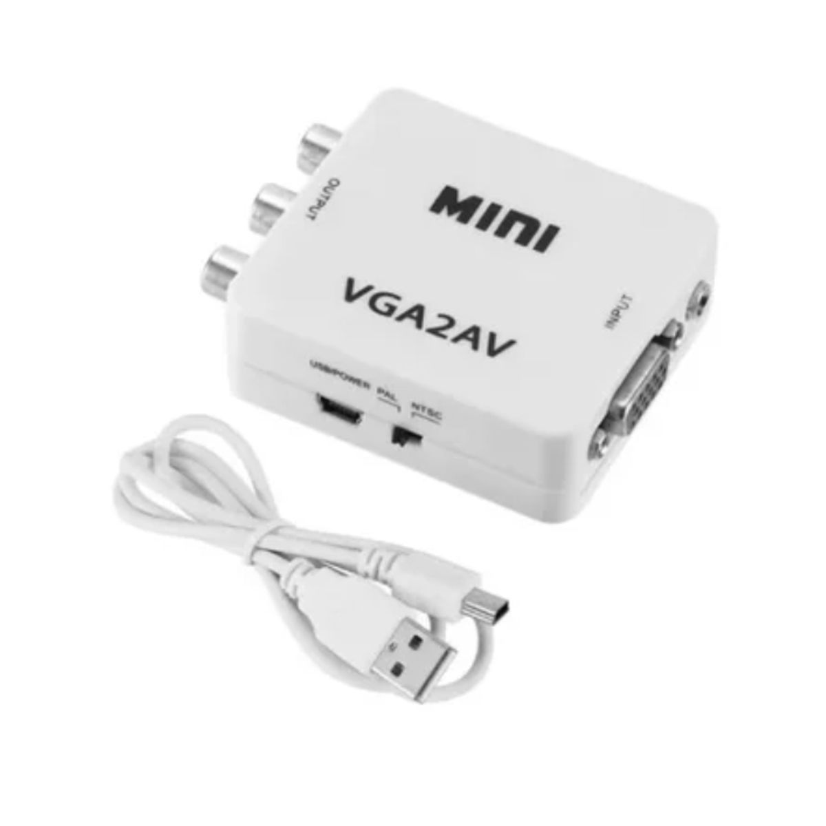 ESHOPANGIE - Adaptador Conversor Vga A Av Rca Con Alimentación Usb Eshopangie