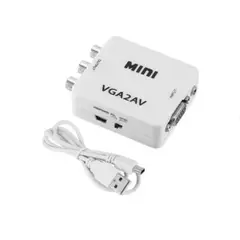 ESHOPANGIE - Adaptador Conversor Vga A Av Rca Con Alimentación Usb