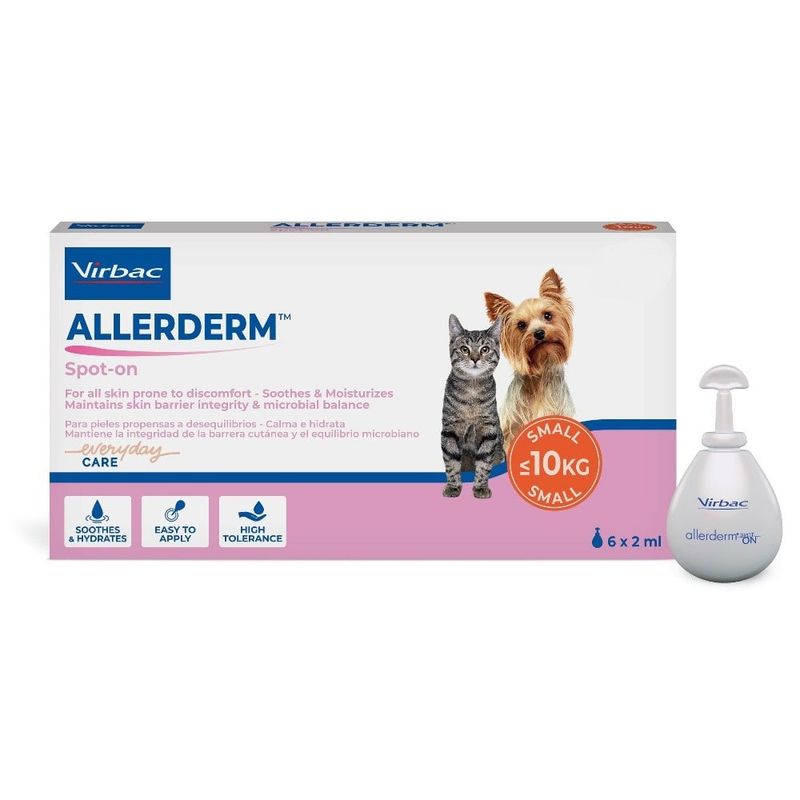 VIRBAC - Allerderm spot on para gatos y perros hasta 10kg de peso