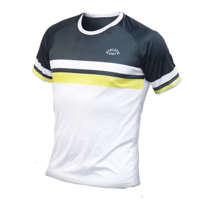 ATHLETIC SPORT - Polera blanco amarillo negro