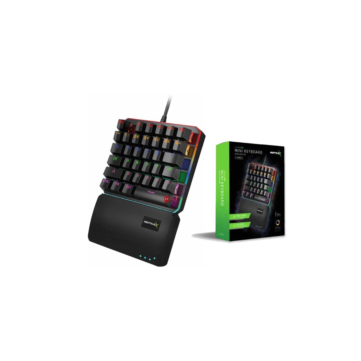 REPTILEX - Teclado Gamer Mecánico De Una Mano Retroiluminado - Ps