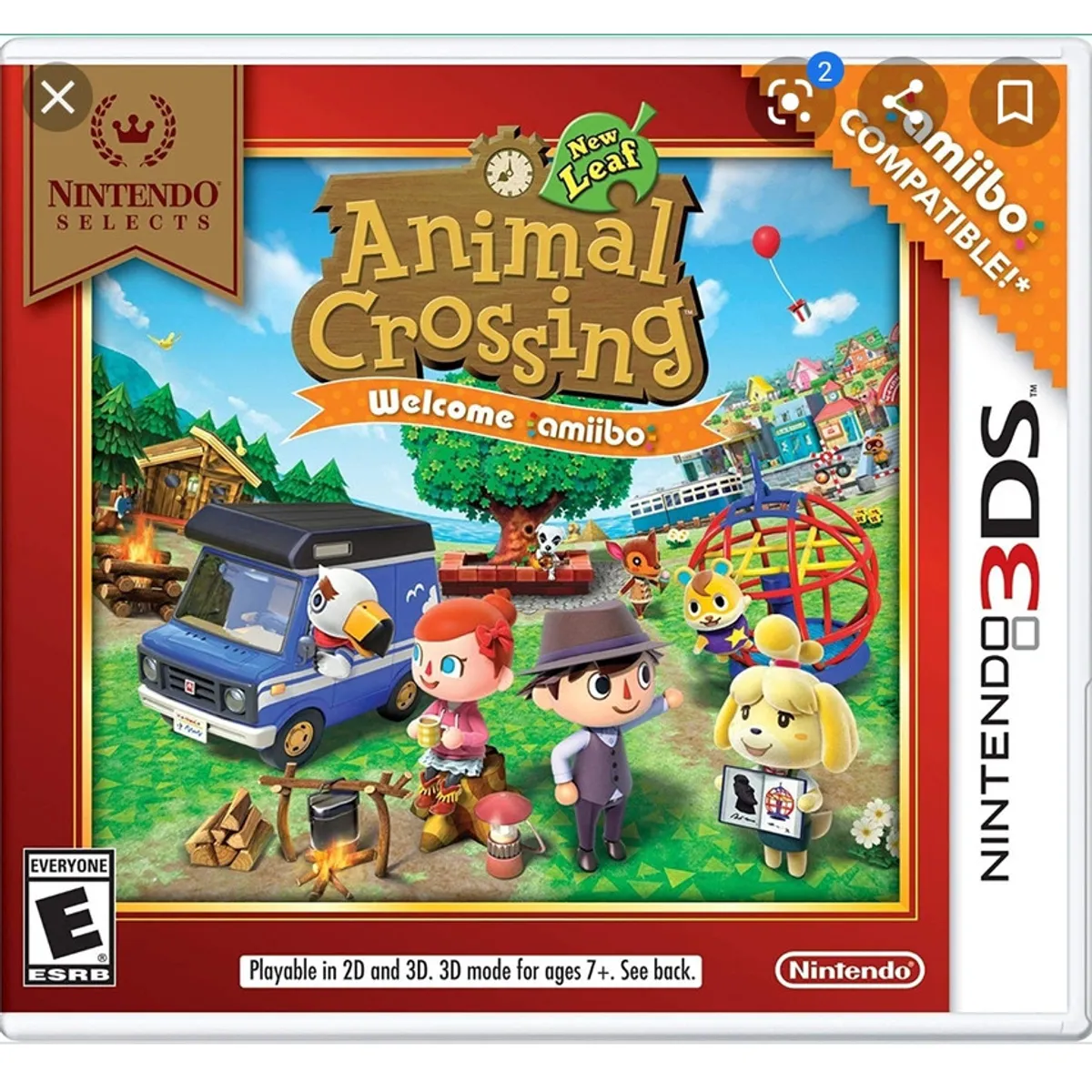 NINTENDO - Animal Crossing New Leaf Welcome Amiibo 3ds Select - 3ds - Sniper
