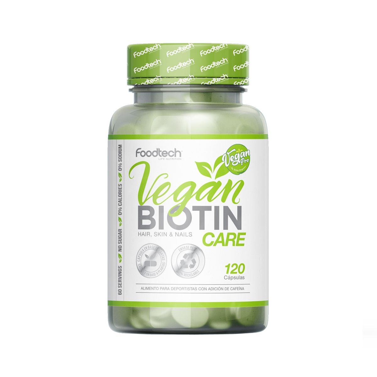 FOODTECH - VEGAN BIOTIN CARE 120 CAPS - FOODTECH