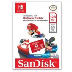 SANDISK - Memoria Micro SD para Nintendo Switch 128 GB Deluxe - Rojo
